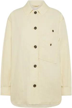 OOF Wear Jassen, Dames, Geel, S, Klassieke Trenchcoat