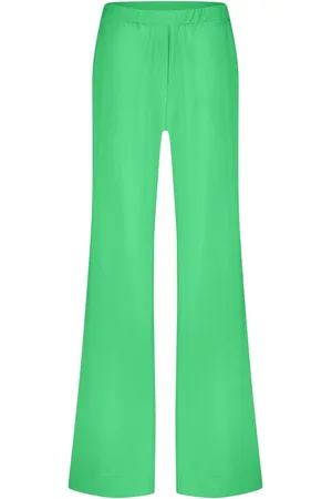 Lady Day Broeken, Dames, Groen, M, Groene Wide-leg Broek