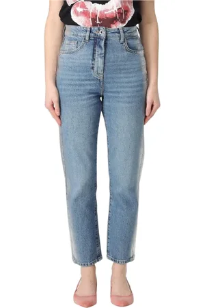Patrizia Pepe Jeans, Dames, Blauw, W27, Denim, Veelzijdige Denim Straight Leg Jeans