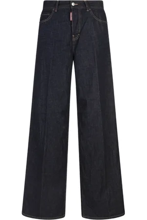 Dsquared2 Broeken, Dames, Blauw, 2Xs, Blauwe Zomerliefhebbers Donkere Spoelwas