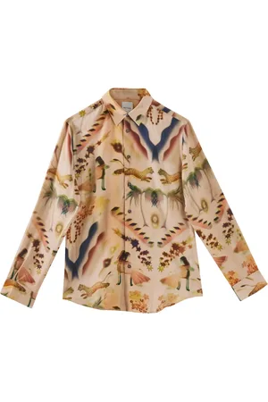 Paul Smith Overhemden, Heren, Veelkleurig, S, Lumiere Print Overhemd met Lange Mouwen