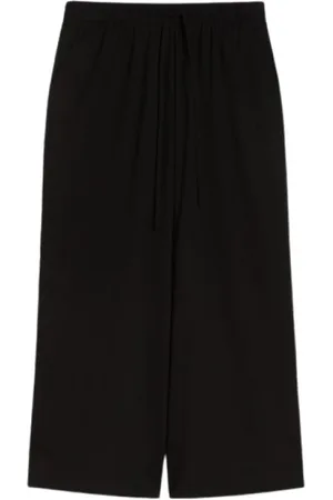 Max Mara Broeken, Dames, Zwart, XS, Zwarte Wijde Geknipte Broek