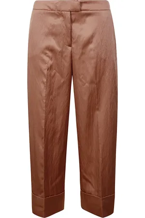 PT Torino Broeken, Dames, Roze, S, Leer, Antiekroze Getailleerde Broek
