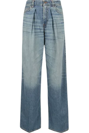haikure Jeans, Dames, Blauw, W26, Katoen, Blauwe Tencel Wijde Broek