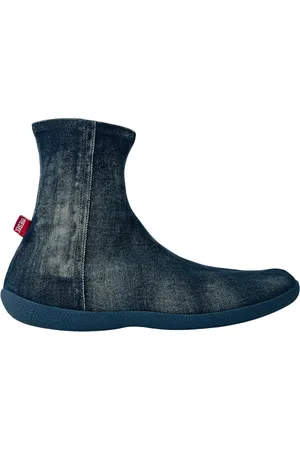 Diesel Schoenen, Heren, Blauw, 42 EU, Denim, Denim laarzen met achterlogo patch