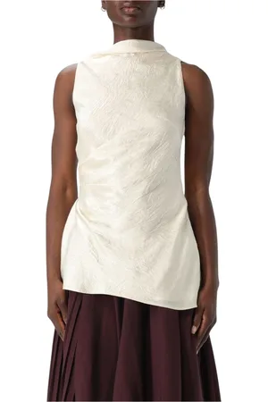Alexander McQueen Tops, Dames, Wit, S, Parel Top met Tijdloze Elegantie