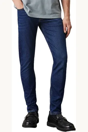 Calvin Klein Jeans, Heren, Blauw, W33 L32, Katoen, Slim tapered jeans voor veelzijdige stijl