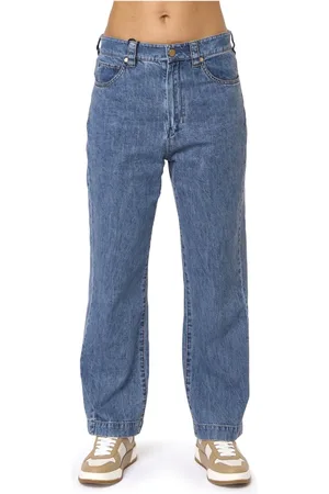 Max Mara Jeans, Dames, Blauw, S, Katoen, Blauwe Tapered Jeans Cassia