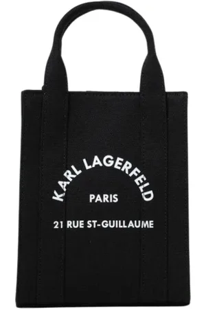 Karl Lagerfeld Tassen, Dames, Zwart, ONE Size, KIkonic Mini Tote Dagelijkse Stijl