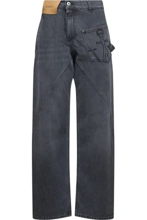 J.W.Anderson Jeans, Dames, Grijs, W28, Katoen, Grijze Twisted Leg Jeans