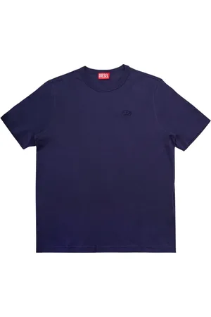 Diesel Tops, Heren, Blauw, L, Blauwe T-Adjust Slits T-Shirt