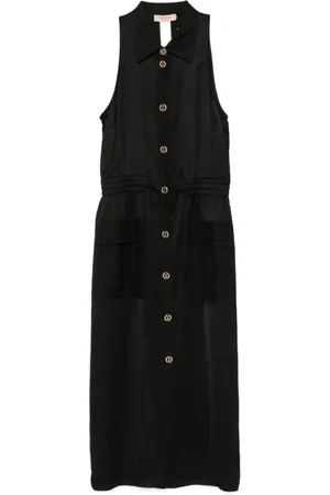 Twin-Set Kleedjes, Dames, Zwart, S, Zwart Jurk Set Elegant Chic