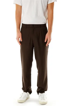 Samsøe Samsøe Broeken, Heren, Bruin, M, Casual elastische taille broek