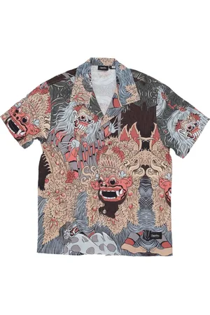 DOLLY NOIRE Overhemden, Heren, Veelkleurig, S, Heren korte mouw bowling shirt