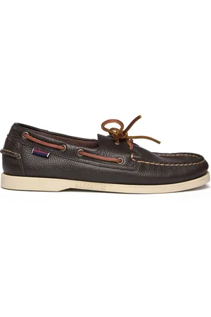 SEBAGO Schoenen, Heren, Bruin, 44 EU, Bruine leren yachting loafers met antislipzool