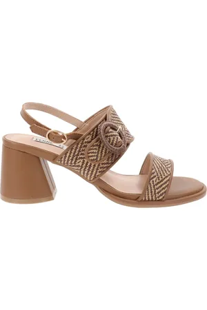 Gianfranco Ferré Schoenen, Dames, Bruin, 39 EU, Leer, Elegante Leren en Stoffen Hakken
