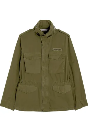 Aspesi Jassen, Heren, Groen, M, Katoen, Vento Man Jacket