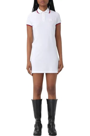 Dsquared2 Kleedjes, Dames, Wit, S, Katoen, Witte Polo Jurk voor Vrouwen
