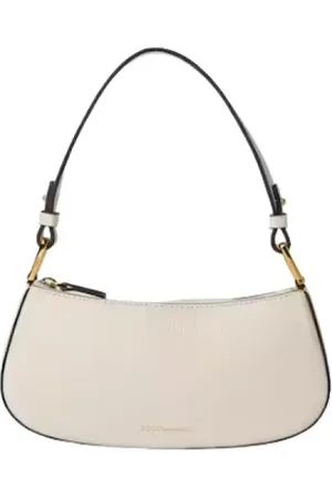 Coccinelle Tassen, Dames, Wit, ONE Size, Witte Leren Tas met Zachte Afwerking