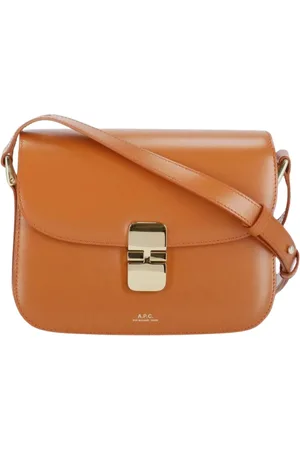 A.P.C. Tassen, Dames, Bruin, ONE Size, Leer, Bruine leren crossbodytas