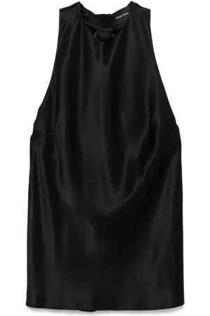 Simone Rocha Kleedjes, Dames, Zwart, S, Strikdetail Haltertop