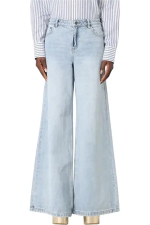 Michael Kors Jeans, Dames, Blauw, XS, Denim, Blauwe Straight-Leg Denim Jeans