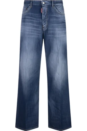 Dsquared2 Jeans, Heren, Blauw, XL, Katoen, Blauwe Katoen Elastaan Broek