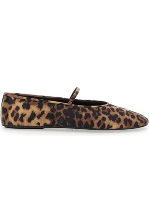 Jeffrey Campbell Schoenen, Dames, Bruin, 38 EU, Bruine Balletschoenen met Luipaardprint