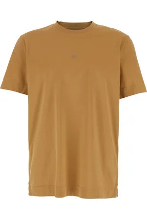 Givenchy Tops, Heren, Bruin, M, Katoen, Bruine Crewneck T-shirt met 4G-logo