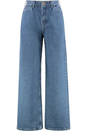Tommy Hilfiger Jeans, Dames, Blauw, XS, Katoen, Straight-leg jeans met contraststiksels