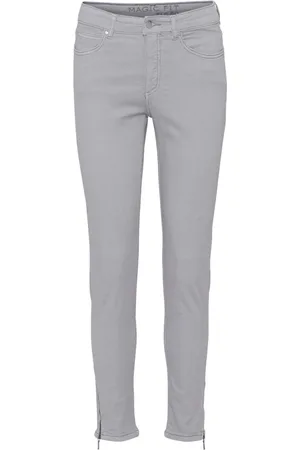 C.ro Jeans, Dames, Grijs, L, Katoen, Magic Fit Soft Grey Broek 7/8