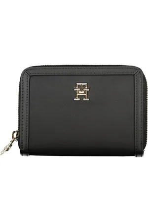 Tommy Hilfiger Accessoires, Dames, Zwart, ONE Size, Polyester, Elegante portemonnee met rits en voldoende opbergruimte