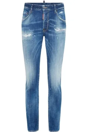 Dsquared2 Jeans, Heren, Blauw, S, Versleten Skater Jeans