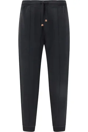 Brunello Cucinelli Broeken, Heren, Zwart, M, Katoen, Elegant Jogger Trainingsbroeken
