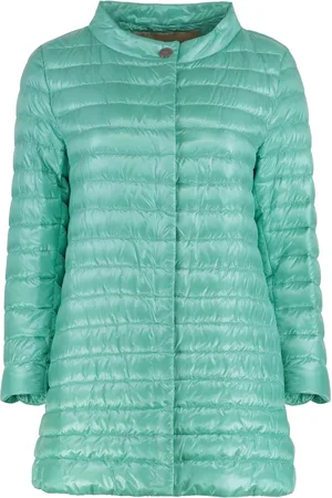 HERNO Jassen, Dames, Groen, M, Nylon, Techno-nylon donsjack met vulling