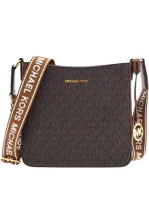Michael Kors Tassen, Dames, Bruin, ONE Size, Polyester, Stijlvolle Jet Set Travel Bruine Tas