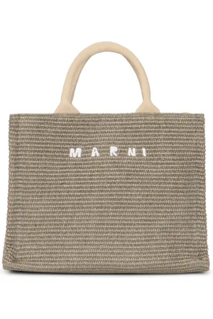 Marni Tassen, Dames, Groen, ONE Size, Katoen, Stijlvolle Mand Tassen