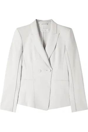 Patrizia Pepe Jassen, Dames, Wit, M, Urban Chic Double Breasted Blazer
