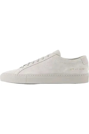 COMMON PROJECTS Schoenen, Heren, Grijs, 45 EU, Suede Tonal Carta Sneakers