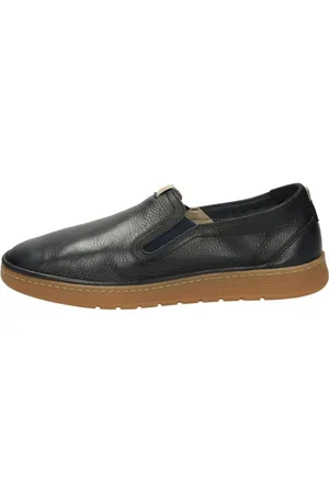 Fluchos Schoenen, Heren, Blauw, 43 EU, Leer, Leren Mocassin Schoen