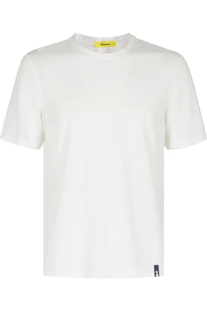 DRUMOHR Tops, Heren, Wit, XL, Katoen, Witte Katoenen T-shirt MM Ice
