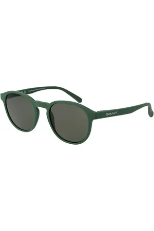 GANT Accessoires, Heren, Groen, ONE Size, Groene Heren Zonnebril Ronde Stijl