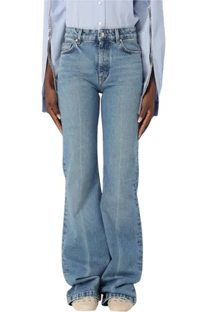Stella McCartney Jeans, Dames, Blauw, W28, Katoen, Wide Leg Katoenen Jeans