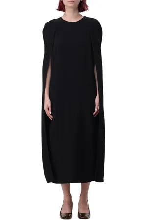 Stella McCartney Kleedjes, Dames, Zwart, S, Elegante Zwarte Midi Jurk