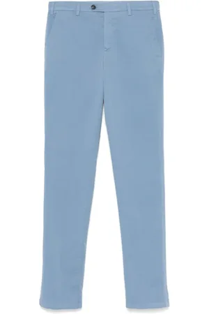 CANALI Broeken, Heren, Blauw, XL, Cerulean Chino Broek met knoopsluiting