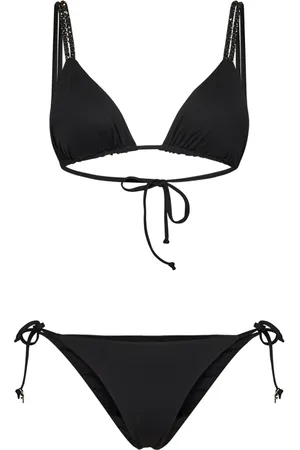 FISICO Badkleding, Dames, Zwart, M, Elegante Zwarte Kristal Bikini Badkleding