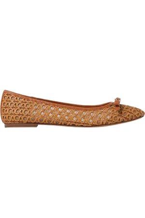 Twin-Set Schoenen, Dames, Bruin, 37 EU, Ballet Flats met Strik Detail