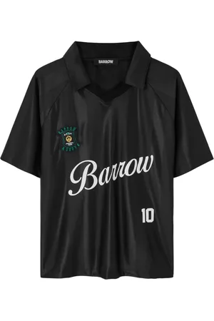 BARROW Tops, Heren, Zwart, M, Zwarte Polo Shirt met Bedrukt Ontwerp