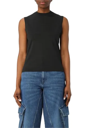J.W.Anderson Tops, Dames, Zwart, S, Katoen, Zwarte Katoenen Tanktop