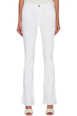 7 for all Mankind Broeken, Dames, Wit, W28, Rechte Broek